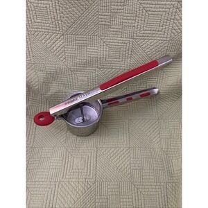 Bellemain 15 oz Large Potato Ricer Silver Chrome Stainless Red Handle Easy Use